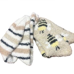 Cozy Striped and Bee Patterned socks